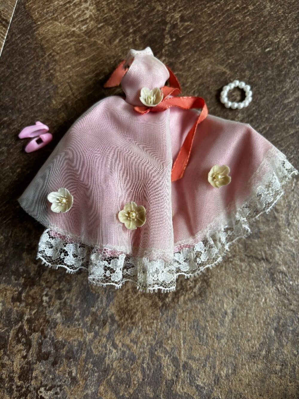 Topper Dawn doll clothes Montgomery Wards Pretty in Pink Party Gown